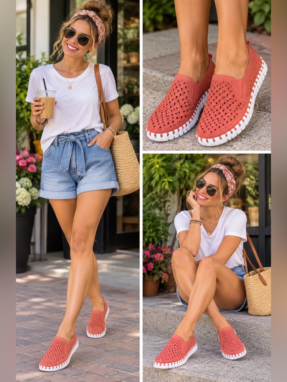 🧡 Ilse Jacobsen Tulip 139 Coral Slip-On Shoes EU 37 • Worn Twice